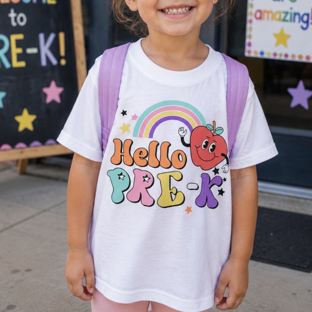 Camiseta Primer Día de Pre-K Arcoíris (Subido por el creador)