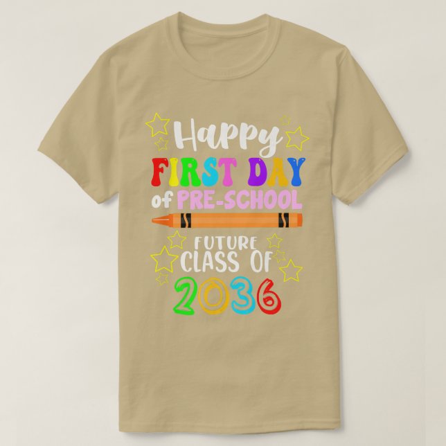 Camiseta Primer día de preescolar de vuelta a la escuela pr (Diseño del anverso)
