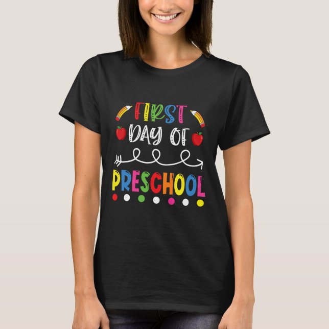 Camiseta Primer Día De Preescolar De Vuelta Al Profesor De  (Anverso)