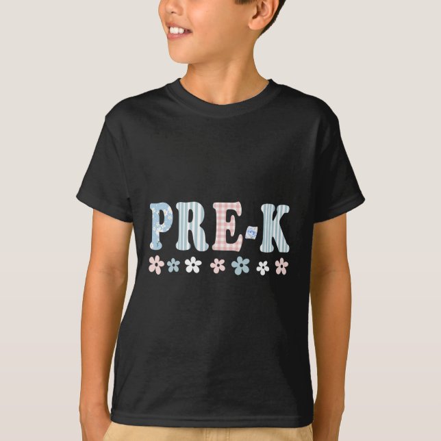 Camiseta Primer día de preescolar Pre-K Maestro Estudiante (Anverso)