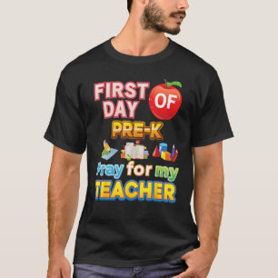 Camiseta Primer Día De Presión De Oración Para Mi Estudiant