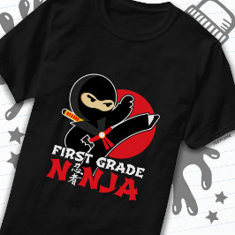 Camiseta Primer Día De Regreso A La Escuela De Ninja Kick D