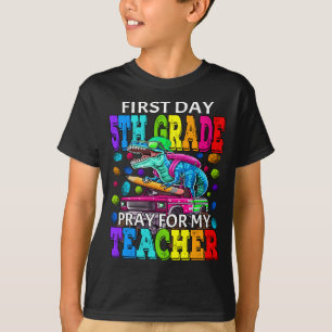 Camiseta Primer Día De Rezo De 5º Grado Para Mi Profesor
