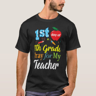 Camiseta Primer Día De Rezo De 7º Grado Para Mi Maestra Niñ