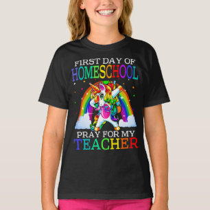Camiseta Primer Día De Rezo En La Escuela De Hogar Para Mi