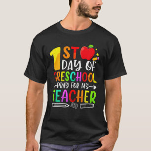 Camiseta Primer Día De Rezo Preescolar Para Mi Profesor De 