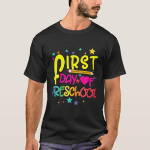 Camiseta Primer día de rezo preescolar para mi profesor gra