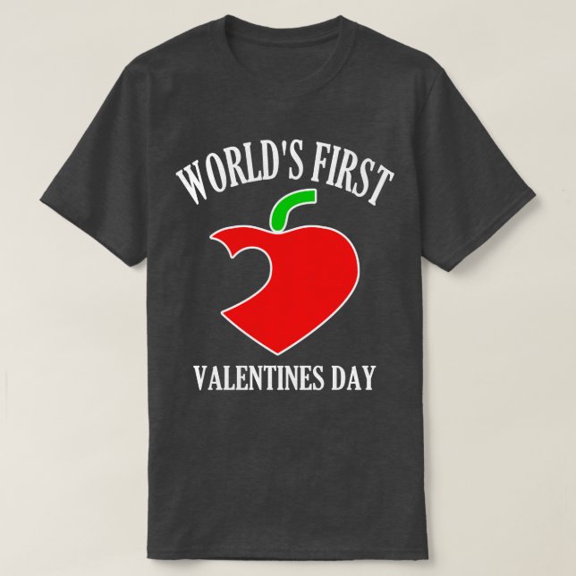 Camiseta Primer Día de San Valentín de Mundos Funny (Diseño del anverso)
