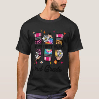 Camiseta Primer Día De Un Lápiz De Leopardo De 3er Grado
