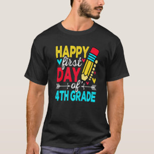 Camiseta Primer Día Del Cuarto Grado De Curso De Vuelta Al
