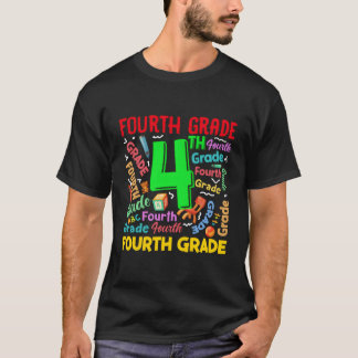 Camiseta Primer Día Del Cuarto Grado De Vuelta A La Enseñan