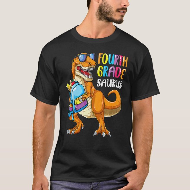 Camiseta Primer Día Del Cuarto Grado Saurus Rex De Vuelta A (Anverso)