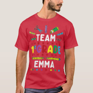 Camiseta Primer Día Del Equipo Escolar Primer Grado - Emma