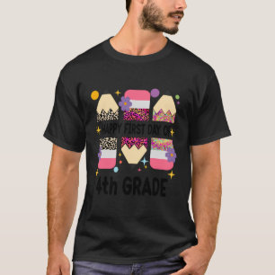 Camiseta Primer Día Del Lápiz De Leopardo De 4º Grado
