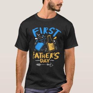 Camiseta Primer Día del Padre Botella de cerveza bebé Papá