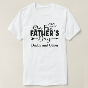 Camiseta Primer Día del Padre Hombres Blanco