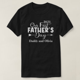 Camiseta Primer Día del Padre Hombres Negro