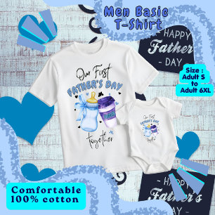 Camiseta Primer Día del Padre Juntos Conjunto a juego / Azu