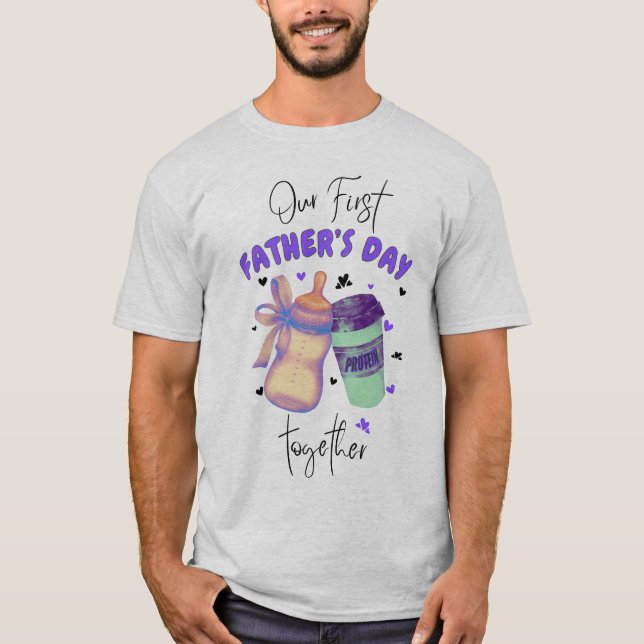 Camiseta Primer Día del Padre Juntos Equipo de Coincidencia (Anverso)