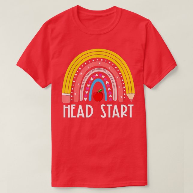 Camiseta Primer día del profesor de iniciación en arco iris (Diseño del anverso)