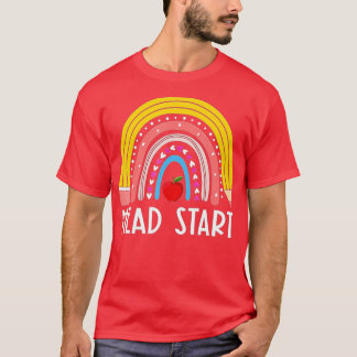 Camiseta Primer día del profesor de iniciación en arco iris