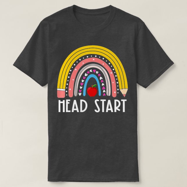 Camiseta Primer día del profesor de iniciación en arco iris (Diseño del anverso)