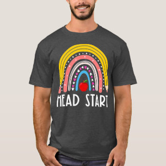 Camiseta Primer día del profesor de iniciación en arco iris