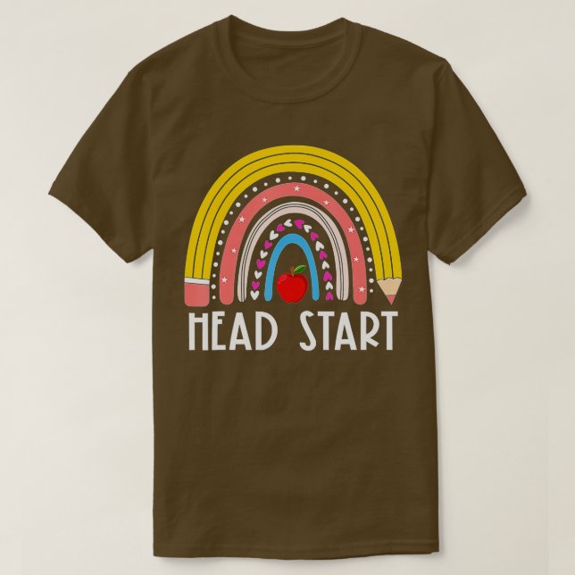 Camiseta Primer día del profesor de iniciación en arco iris (Diseño del anverso)