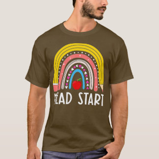 Camiseta Primer día del profesor de iniciación en arco iris