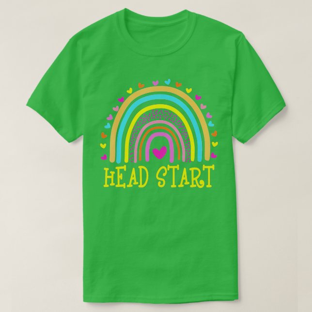 Camiseta Primer día del profesor de iniciación en arco iris (Diseño del anverso)