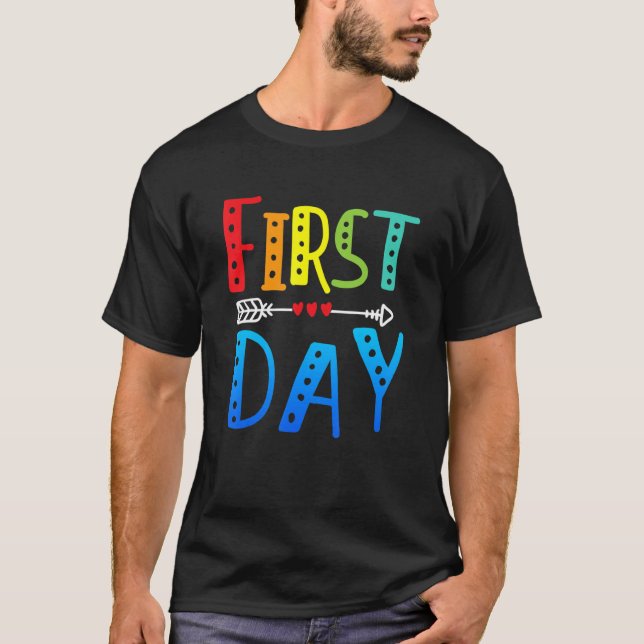 Camiseta Primer Día Del Profesor De La Escuela De Vuelta A  (Anverso)