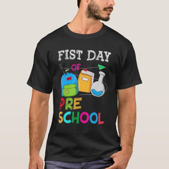 Camiseta Primer Día Del Profesor De Preescolar De Vuelta A  (Anverso)