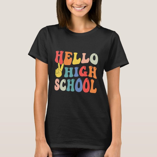 Camiseta Primer día del profesor de secundaria Peace Hello (Anverso)
