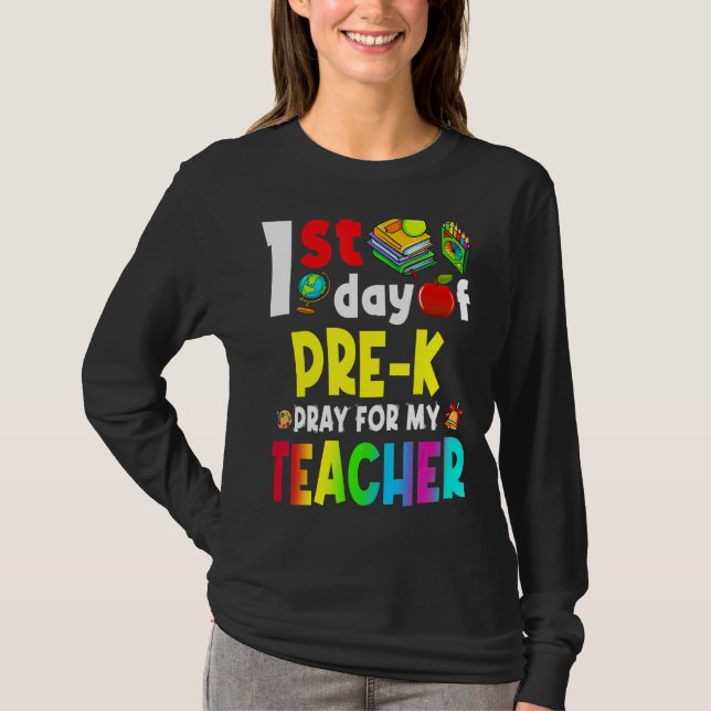 Camiseta Primer Día Del Profesor Preescolar De Vuelta A La  (Anverso)