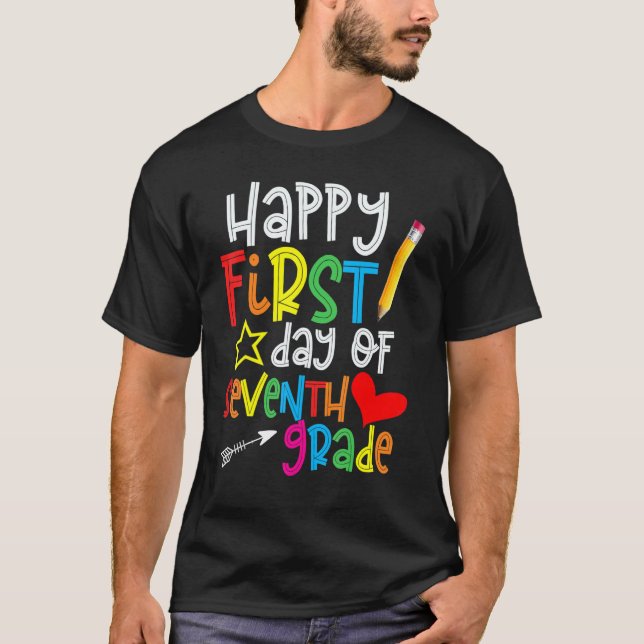 Camiseta Primer Día Del Séptimo Grado De Maestra De Vuelta  (Anverso)