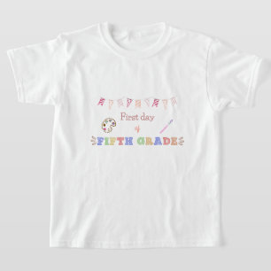 Camiseta Primer día del tema del arte de los camisas de qui