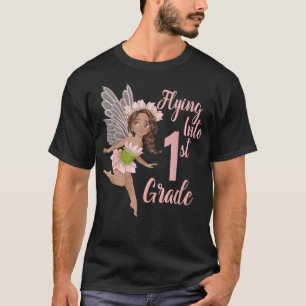 Camiseta Primer día escolar de Fai, Chica negro de primer g