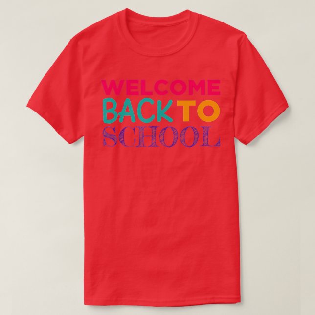Camiseta Primer día escolar de profesores bienvenidos a la  (Diseño del anverso)