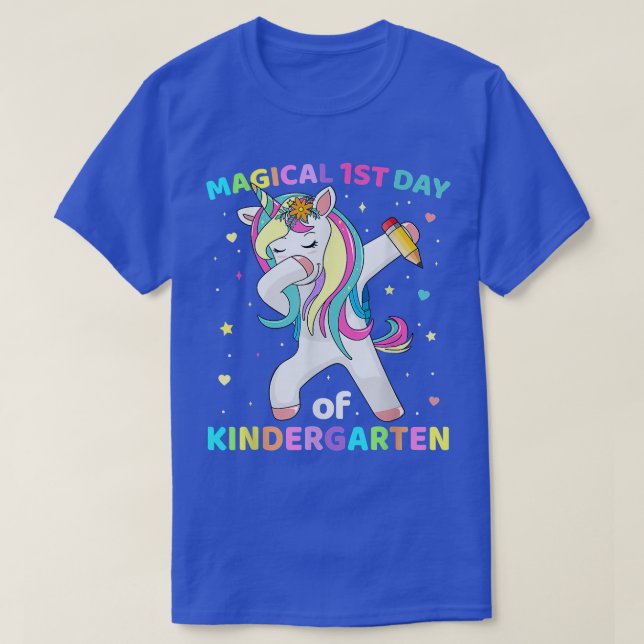 Camiseta Primer día escolar de Unicornio (Diseño del anverso)