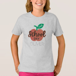 Camiseta Primer día escolar de vuelta a la escuela manzana