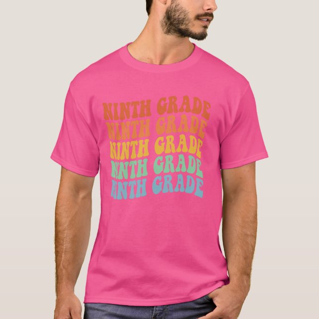 Camiseta Primer día escolar del profesor de noveno grado de (Anverso)