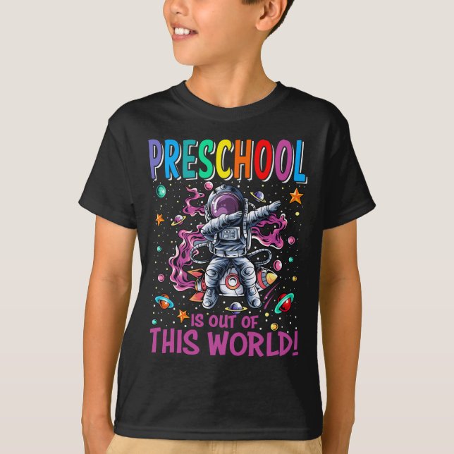 Camiseta Primer día escolar del profesor de preescolar, esp (Anverso)