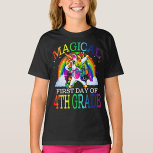 Camiseta Primer Día Magico De Unicornio De Cuarto Grado