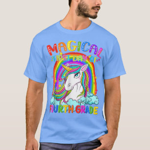 Camiseta Primer Día Magico De Unicornio De Cuarto Grado De