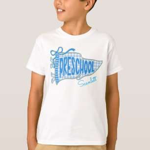 Camiseta Primer día personalizado de preescolar nombre niño