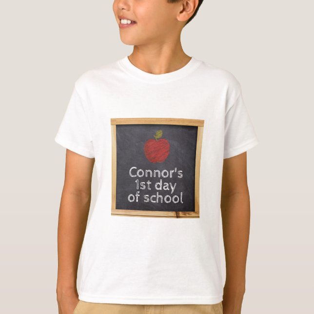 Camiseta Primer día personalizado del colchón escolar (Anverso)