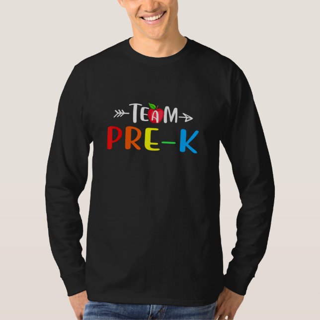Camiseta Primer día preescolar del equipo de profesores de  (Anverso)