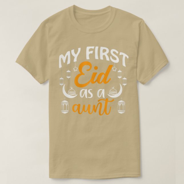 Camiseta Primer Eid Como Tía Feliz Eid Al Fitr Al Adha Muba (Diseño del anverso)