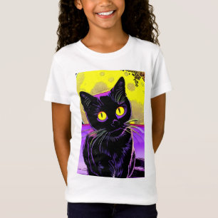 Camiseta Primer gato negro aterrizando en la superficie de 