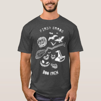 Camiseta Primer Grado de Boo Crew Funny Fiesta de Halloween